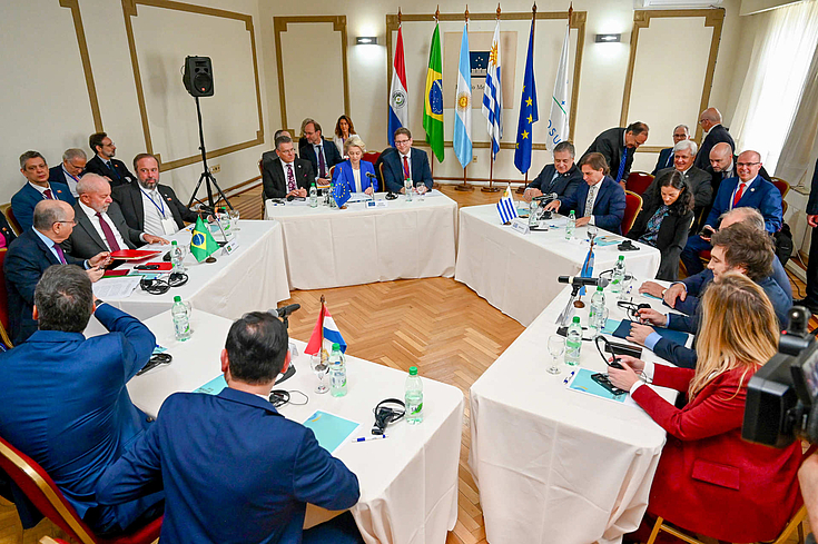 Visit of Ursula von der Leyen, President of the European Commission, to Uruguay, participation in the 65th Mercosur Summit Meeting.
(C) European Union 2024