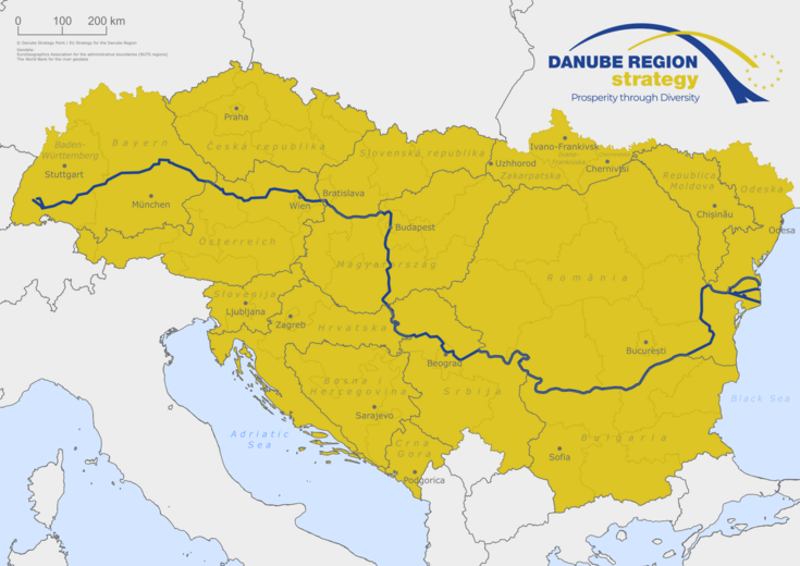 Map of the EU Strategy for the Danube Region
@Danube Strategy Point