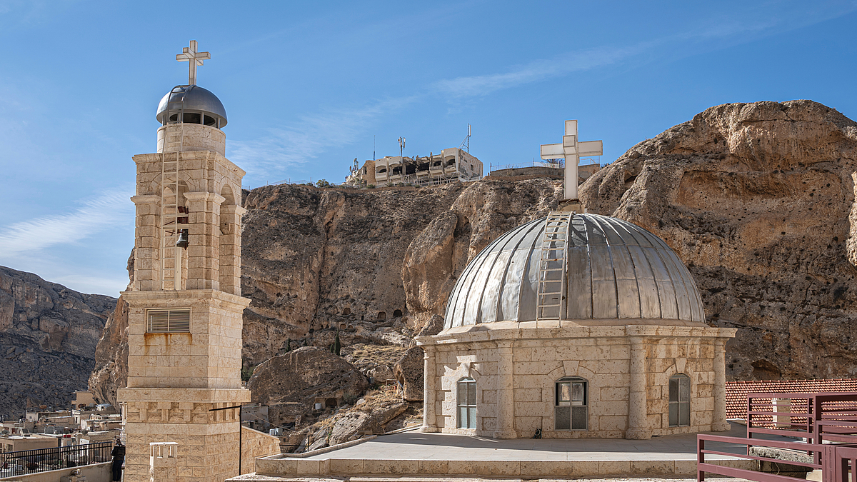St. Thecla Monastery in the Christian village of Maaloula, southern Syria